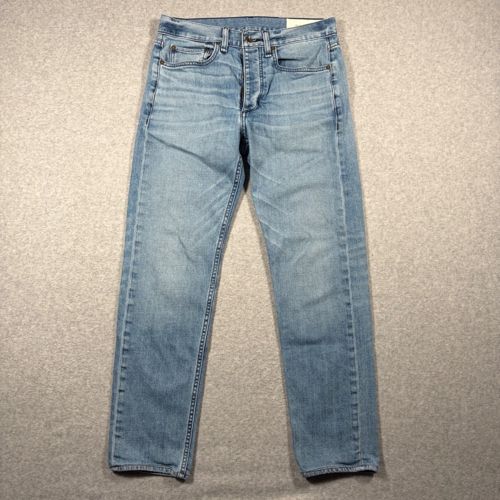 Rag & Bone Fit 2 Slim Jeans Mens 30x32 (Fits 30x27) Blue Lincoln Wash Button Fly